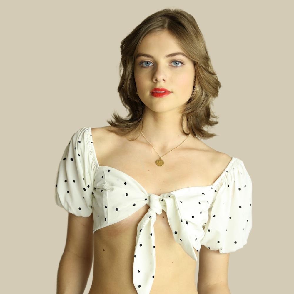 103. etophe studios Polka Dot Crop Top - White